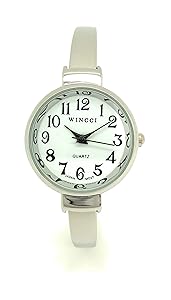Amazon.com: Wincci Ladies Big Numbers Skinny Metal Bangle